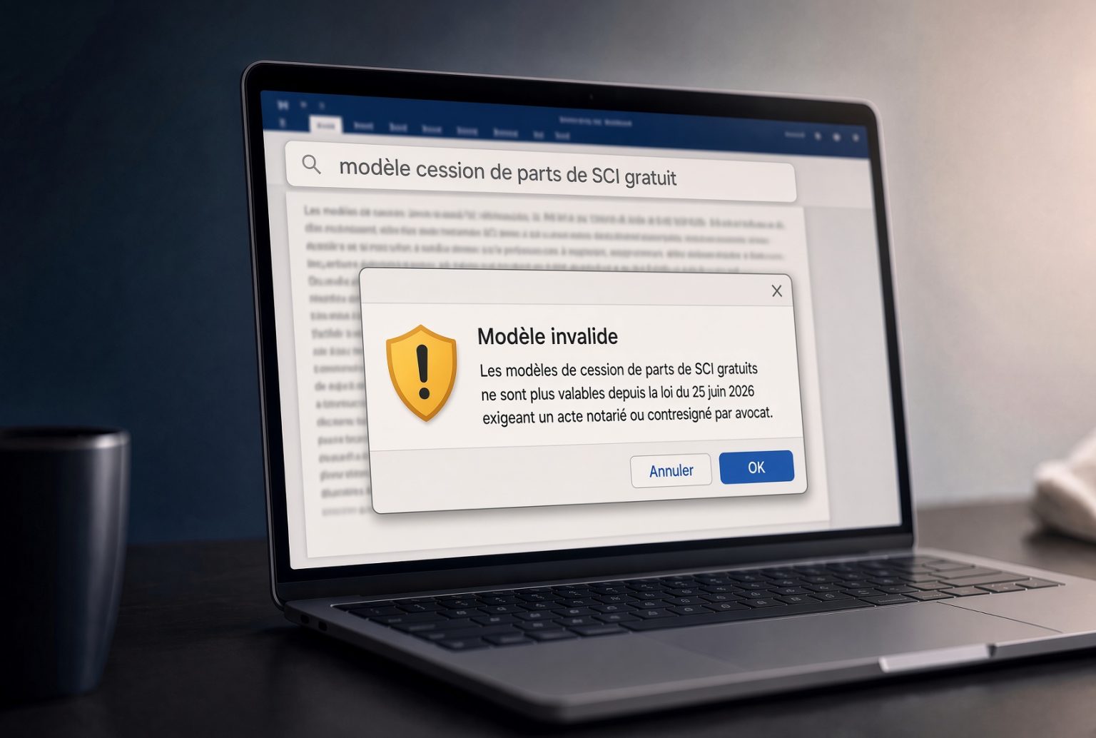 Modèle gratuit de cession de parts de SCI plus valide