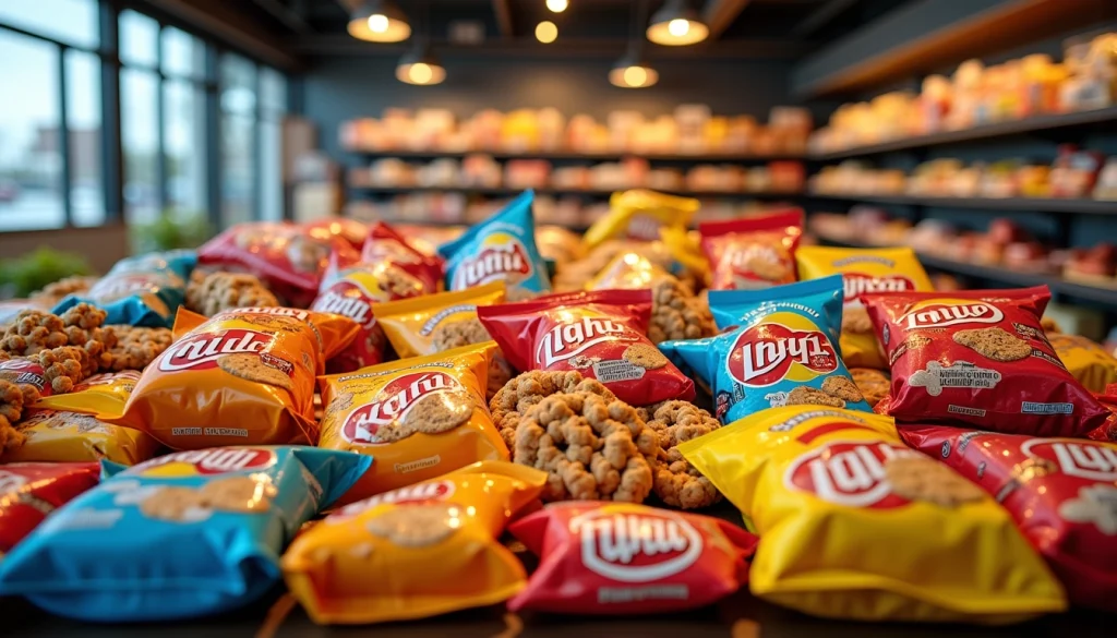 Un assortiment de snacks américain